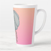 Blaue Blume mit rosa Hintergrund Milchtasse (Rechts)