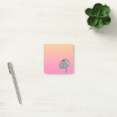 Blaue Blume mit rosa Hintergrund Post-it Klebezettel (Büro)