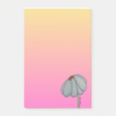 Blaue Blume mit rosa Hintergrund Post-it Klebezettel (Vorderseite)