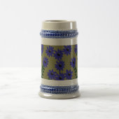 Blaue Blume mit Stalk Display Bierglas (Mittel)
