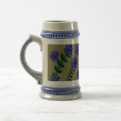 Blaue Blume mit Stalk Display Bierglas (Links)