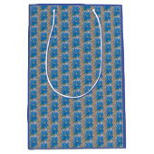 Blaue Blume Mittlere Geschenktüte (Vorderseite)