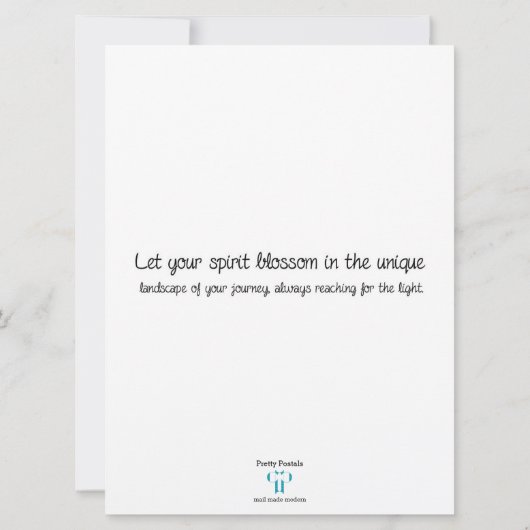 Blaue Blume | Moderne Pixel | Blütenstand (Rückseite)