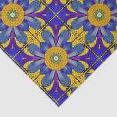 Blaue Blume Mosaikfliesen - Historisches Thema Kun Seidenpapier (Ausschnitt)