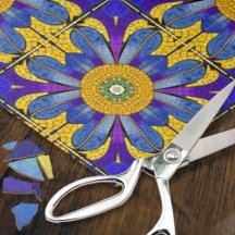 Blaue Blume Mosaikfliesen - Historisches Thema Kun