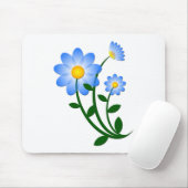 Blaue Blume Mousepad (Mit Mouse)