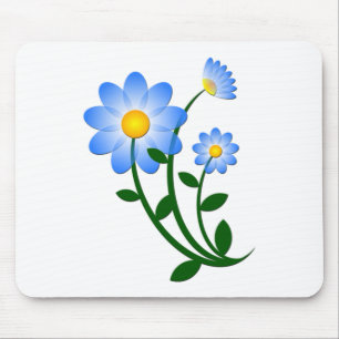 Blaue Blume Mousepad