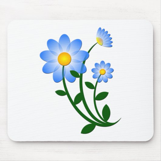 Blaue Blume Mousepad (Vorne)