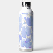 Blaue Blume Muster Wasserflaschen Trinkflasche (links)