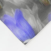 Blaue Blume Naturmuster Fleecedecke (Ecke)
