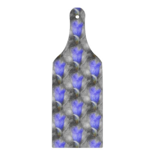 Blaue Blume Naturmuster Schneidebrett (Vorderseite)