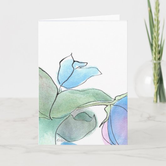 Blaue Blume Notecard Karte (Vorderseite)