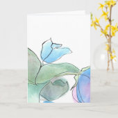 Blaue Blume Notecard Karte (Gelbe Blume)
