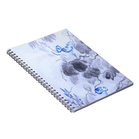 Blaue Blume Notizblock (Rechte Seite)