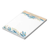 Blaue Blume Notizblock (Rotiert)