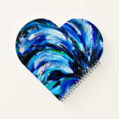 Blaue Blume Notizblock (Rückseite)