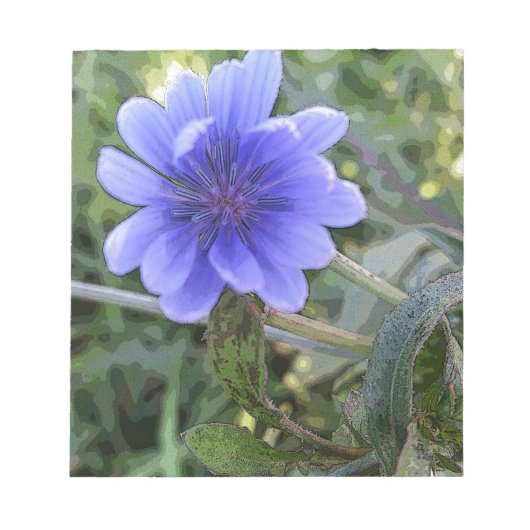 Blaue Blume Notizblock (Vorderseite)