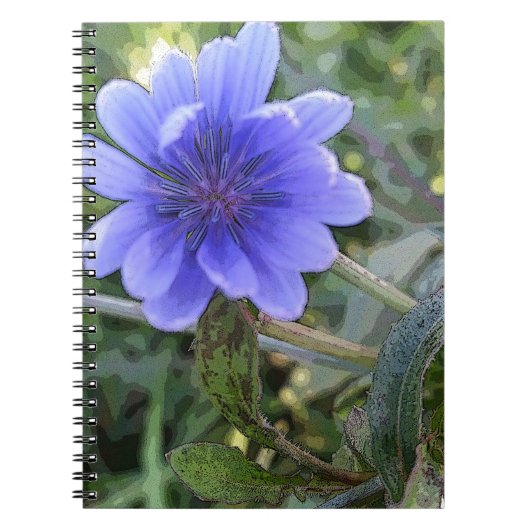 Blaue Blume Notizblock (Vorderseite)