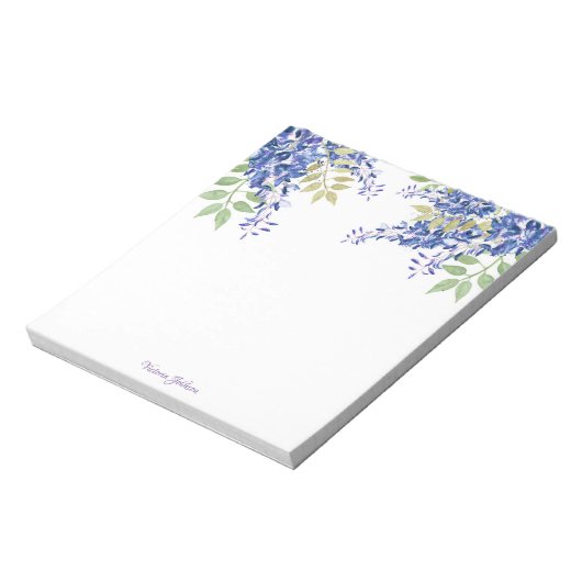 Blaue Blume Notizblock (Rotiert)