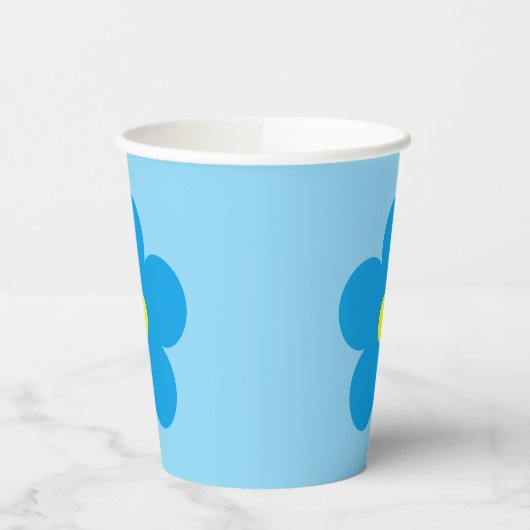 Blaue Blume Pappbecher (Links)