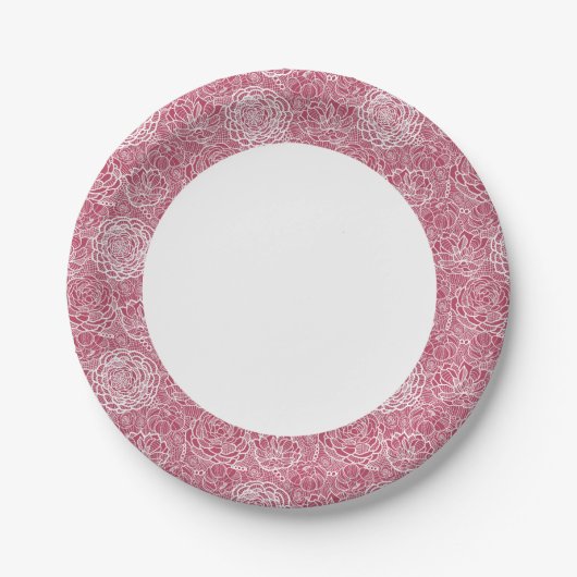 Blaue Blume Pappteller (Vorderseite)