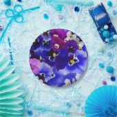 Blaue Blume Pappteller (Party)