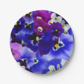 Blaue Blume Pappteller (Vorderseite)