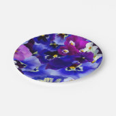 Blaue Blume Pappteller (Schrägansicht)