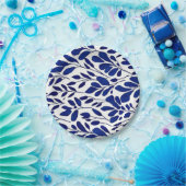 Blaue Blume Pappteller (Party)