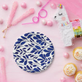 Blaue Blume Pappteller (Party)