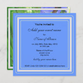 blaue Blume Party Einladung (Vorne/Hinten)