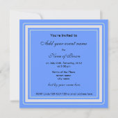 blaue Blume Party Einladung (Vorderseite)