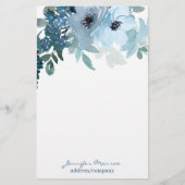 Blaue Blume personalisiert Briefpapier (Vorderseite)