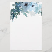 Blaue Blume personalisiert Briefpapier (Rückseite)