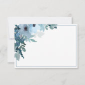 Blaue Blume personalisiert Mitteilungskarte (Rückseite)