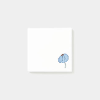 Blaue Blume Post-it Klebezettel