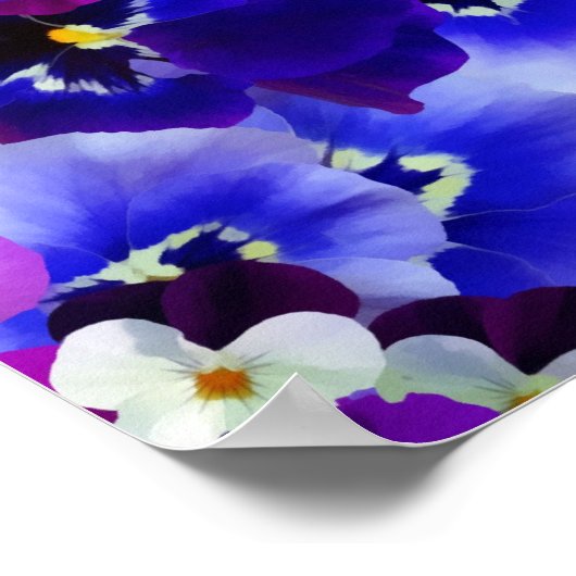 Blaue Blume Poster (Ecke)