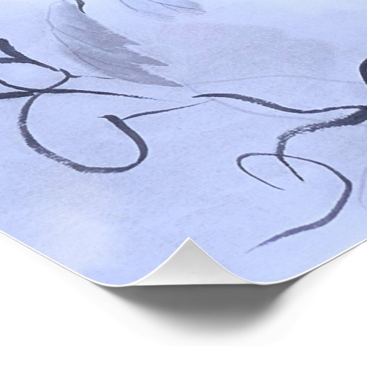 Blaue Blume Poster (Ecke)