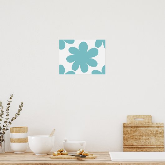 Blaue Blume Poster (Küche)