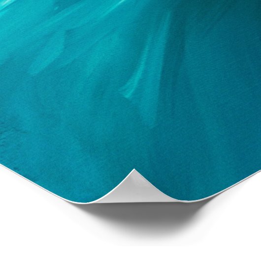 Blaue Blume Poster (Ecke)