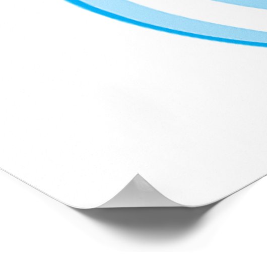 Blaue Blume Poster (Ecke)