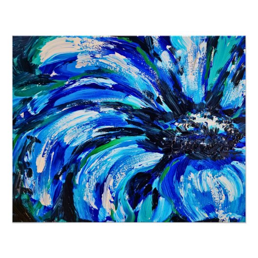 Blaue Blume Poster (Vorderseite)