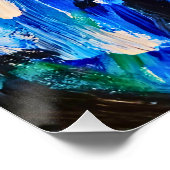 Blaue Blume Poster (Ecke)