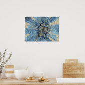 blaue Blume Poster (Küche)
