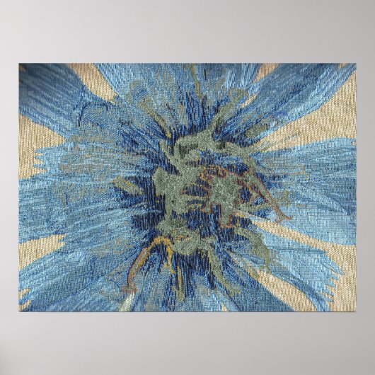 blaue Blume Poster (Vorne)