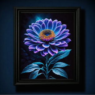 Blaue Blume Poster