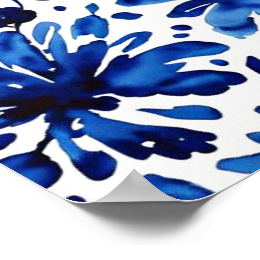 Blaue Blume Poster (Ecke)
