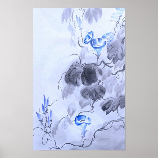 Blaue Blume Poster (Vorne)