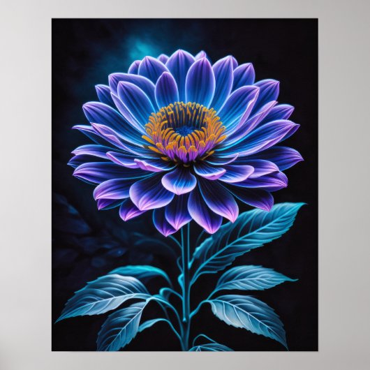 Blaue Blume Poster (Vorne)