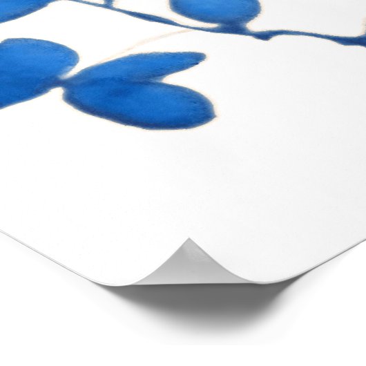 Blaue Blume Poster (Ecke)